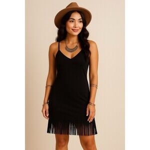 Lucky and Blessed ‎ NWT Black Tank Dress Women's XL Lycra Blend Vamp Goth Boho